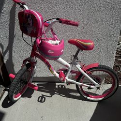 Star Rinse Girl Kid Bike With Helmet