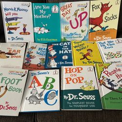 Lot of 13 Cat in the Hat Dr. Seuss hardcover learn to read beginner books - Bright & Early