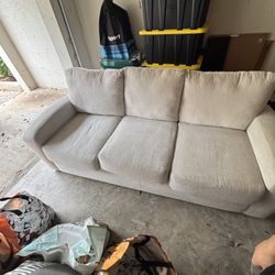 Like New Off White 3 Seater Sofa