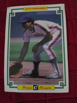 LARGE 3 1/2 X 5 BASEBALL CARD DONRUSS CHAMPION KEITH HERNANDEZ