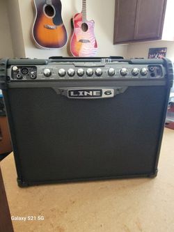line 6 spider jam 75 watt 1x12 digital modeling guitar amp combo, black