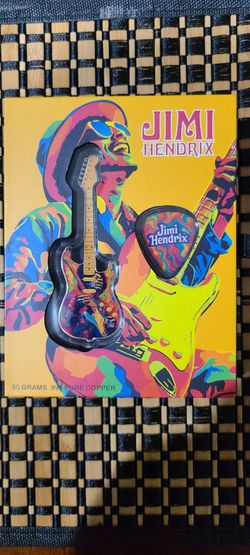 JIMI HENDRIX - 54.6g .999 Copper Guitar & Pick SET - Limited Mint 5000 - 2026