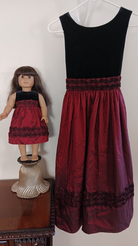 American Girl Doll With Matching Dress
