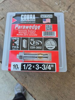 Concrete Anchor Bolts