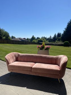 Pink Velvet Couch Sofa