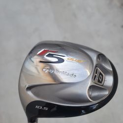 LEFTY TaylorMade R5 Dual 10.5* MAS 2 Graphite Regular Flex Left Handed W/Headcover *NICE