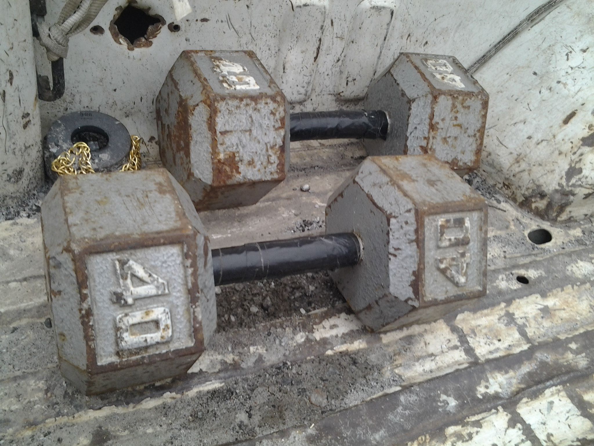 Weights two 40 Lbs. Dumbbells