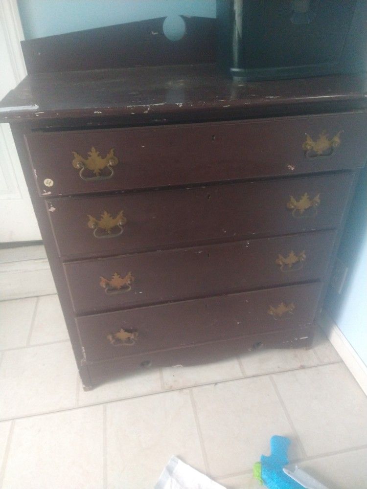 Dark Wood Antique Bureau