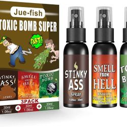 3P Fart Spray Extra Strong 30ml Potent Stink Spray Non Toxic Fart Bomb Prank Stuff Hilarious Gag Gifts for Adults or Kids