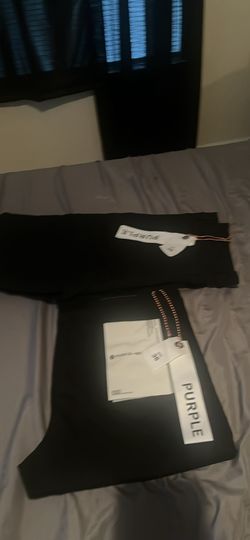 All Black Purple Jeans