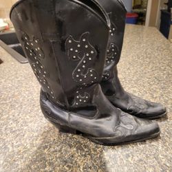 Women size 8.5 Sydney Black cowboy boots