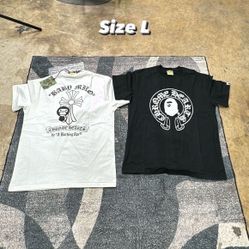 BAPE x Chrome Hearts T-Shirts Size L – Set of 2