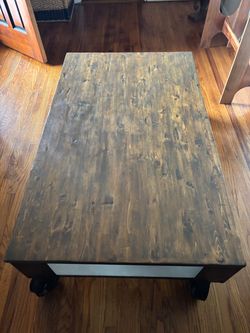 Solid wood coffee table