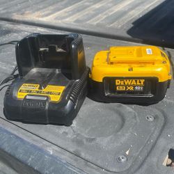 De Walt 50v Lithium Ion Charger And Battery