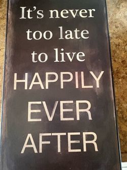 Inspirational “Happily Ever After” Wall Décor Sign