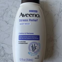 Aveeno stress relief body wash lavender 12oz