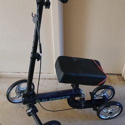 Elenker Specialty Knee Walker, Adjustable Height, Handbrakes, 4-Wheel, All Terrain, Black