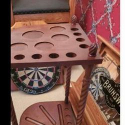 POOL STICK FLOOR STAND CUE EXCELLENT CONDITION 