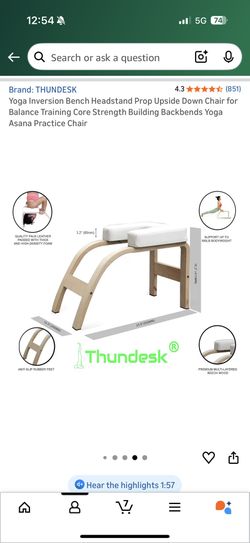 Headstand prop Upside Chair