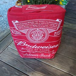 BUDWEISER BACKPACK. COOLER HOLS A CASE