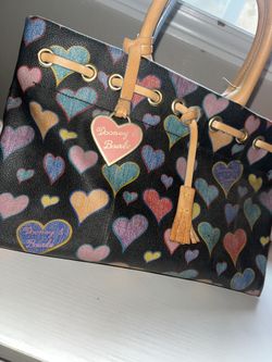 Y2K Vintage Dooney & Brouke Multi Color Heart Handbag