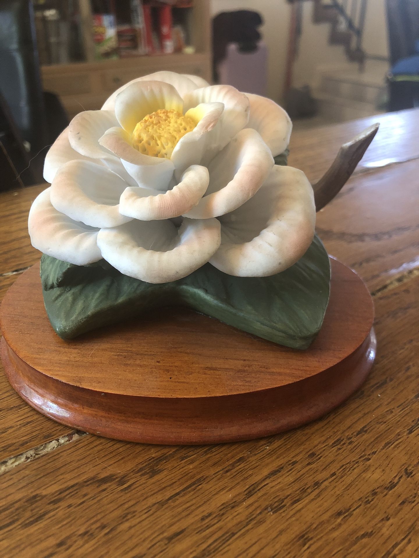 White Flower Figurine