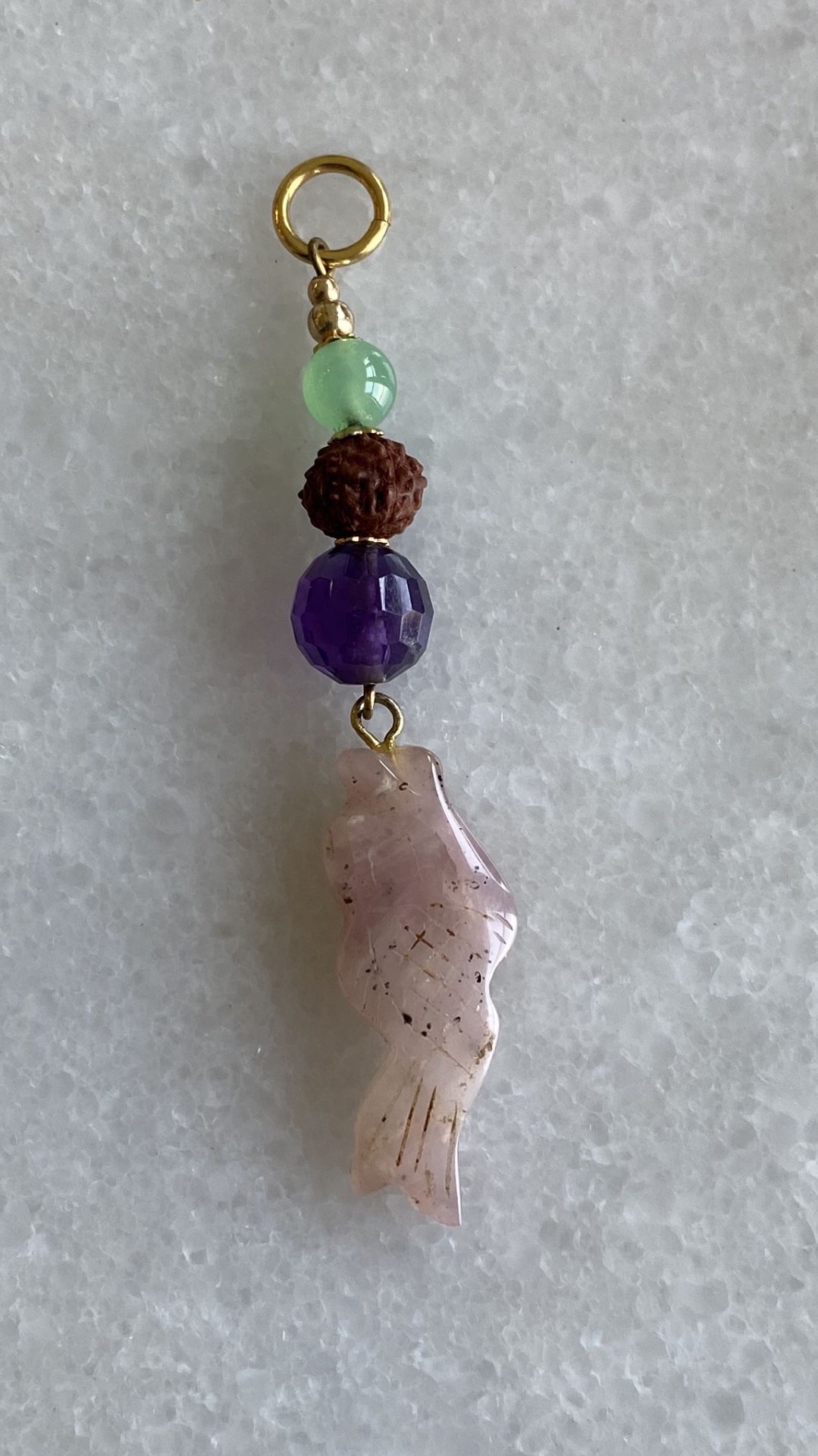 Multistone Fish Pendant