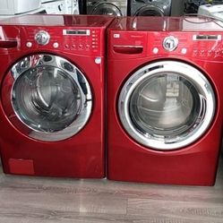 LG Washer And Gas Stream Dryer Set For $745