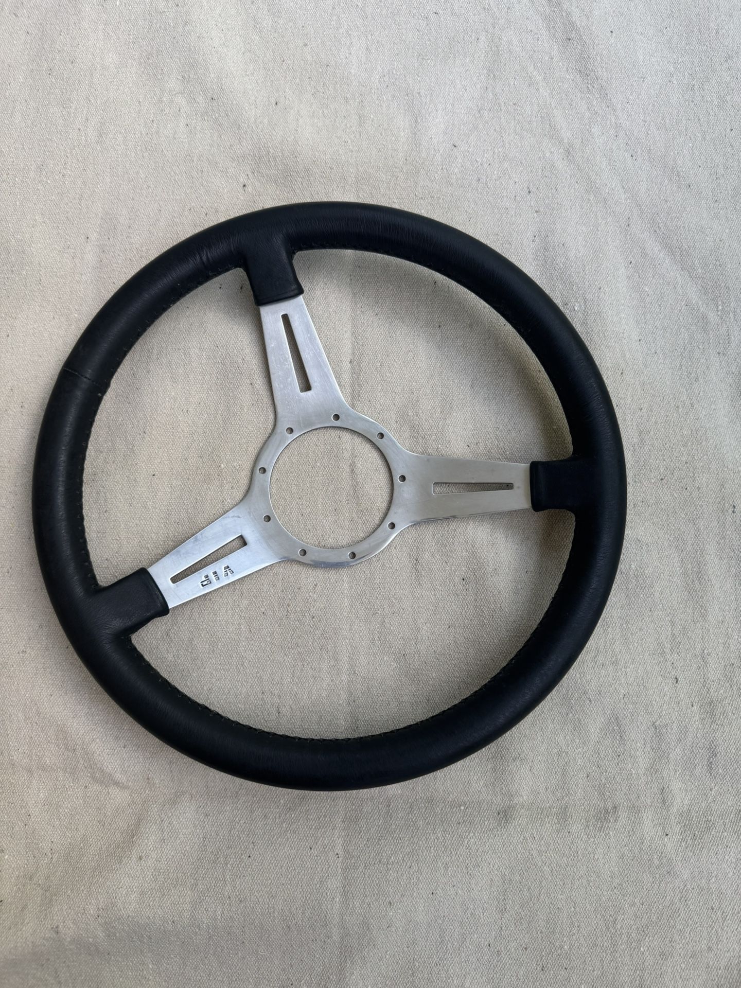 Vintage Leather VIP Steering Wheel – Made in France – Great Condition – For use in Racing or Classic Car