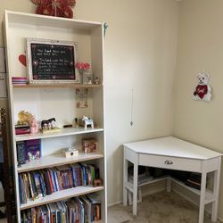 Pottery Barn Bookshelf And Desk Set
