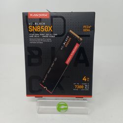 New Western Digital WD 2280mm Black SN850X 4TB M.2 NVMe Gen 4.0 x 4 SSD 