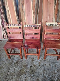 Rustic single chairs cedar wood make it