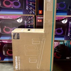 HiSense (AX700) 5.1.4 Ch Dolby Atmos Soundbar System -  Wireless Subwoofer, Rear Speakers, Bluetooth, HDMI