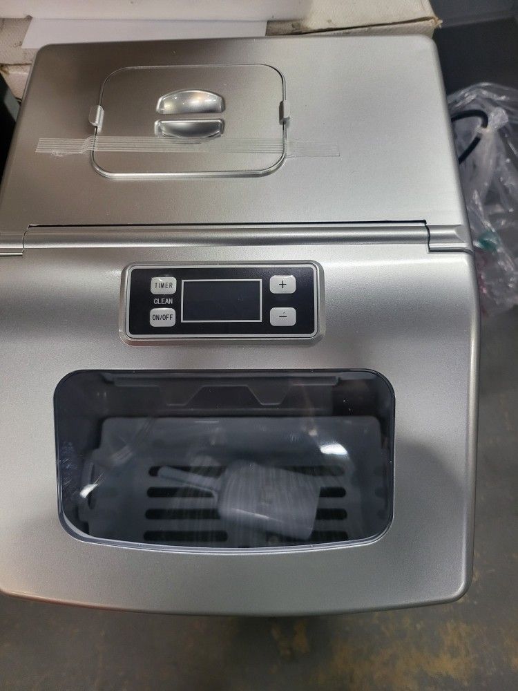 Brand New Open Box Improvements 40LB Square Ice Maker With Self Clean Transparent Window