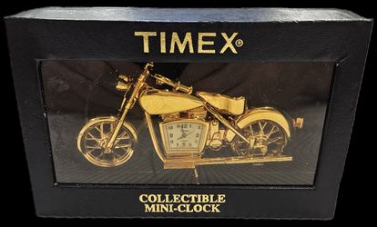 Time Motorcycle Mini Clock