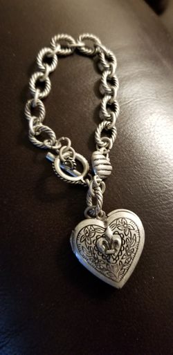 Heart Lock toggle bracelet