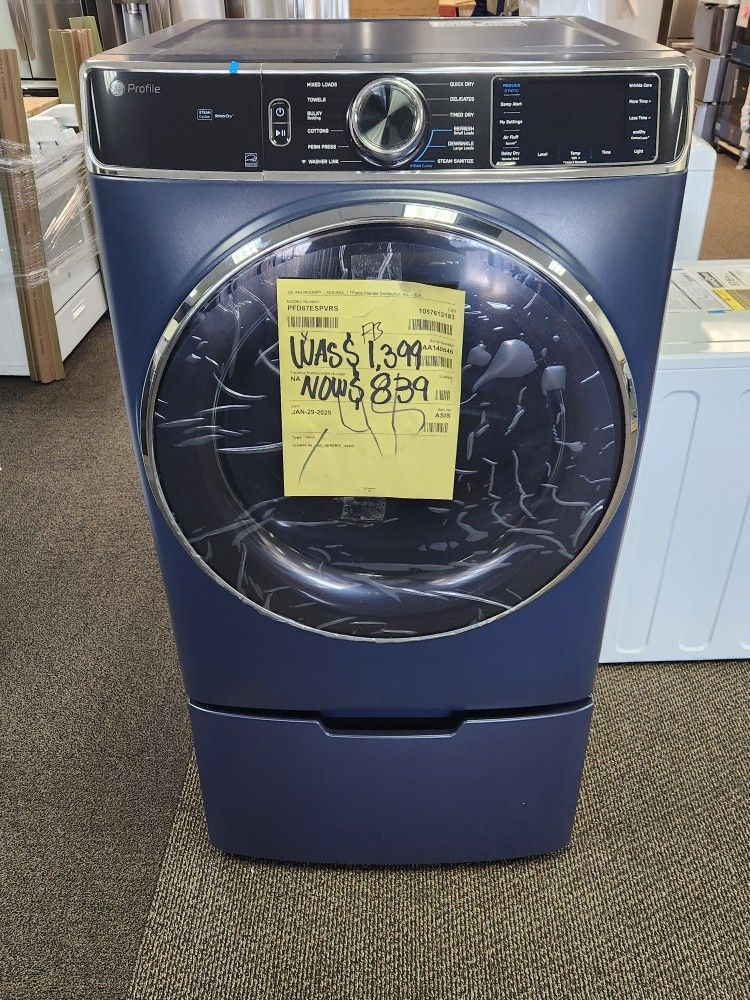 5.0 cu. ft. Smart Sapphire Blue Front Load Washer with OdorBlock UltraFresh Vent System with Sanitize and Allergen