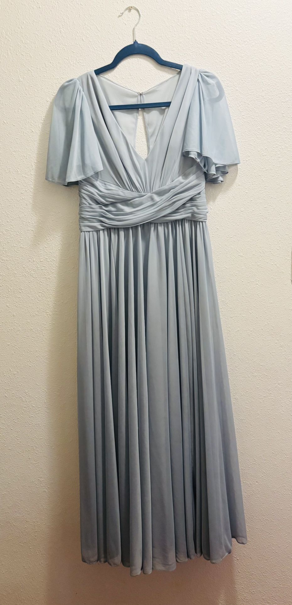 David’s Bridal Dusty Blue Bridesmaid Dress