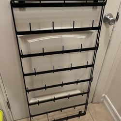 Large Metal Heavy Duty Coffee Mug Rack Wall Mount Rack Approx 40” X 20” 