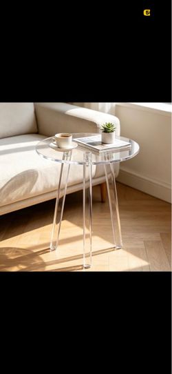 Clear Acrylic Round Side Table