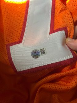 Bucky Irving signed creamsicle bucs jersey Beckett certified