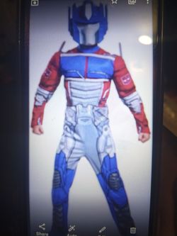 Optimus Prime Muscle Costume for Boys Size S 4-6