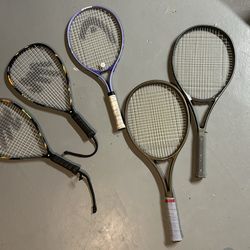 Assorted tennis Raquets