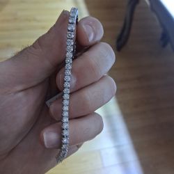 6 Ct Tennis Bracelet Natural Diamonds In 14k
