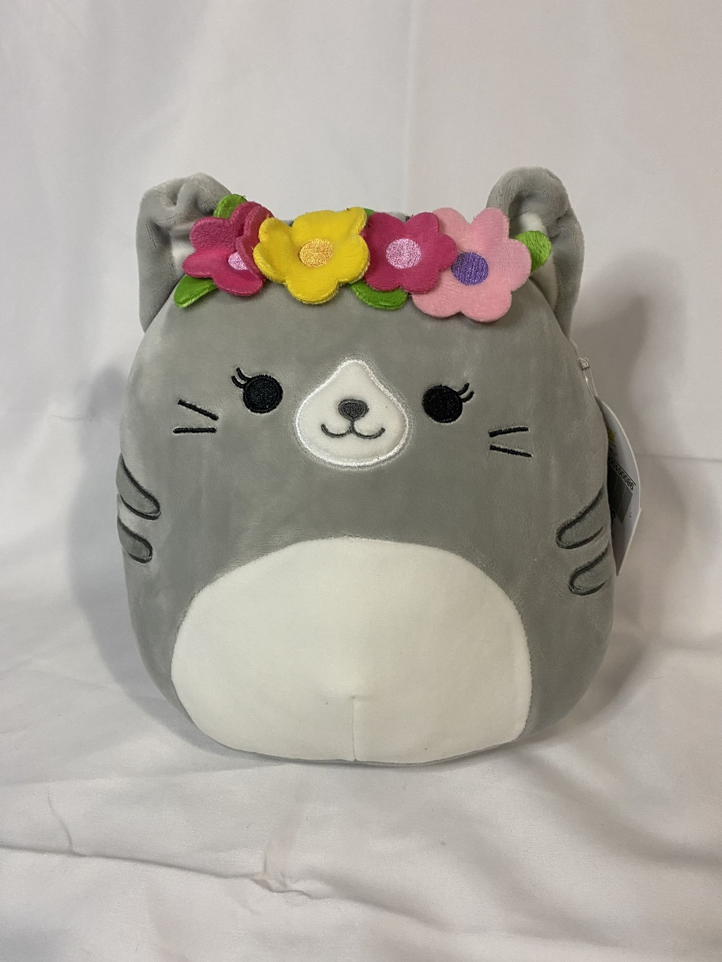 Squishmallow Tally The Cat With Flower Crown 8” Stuffed Spring Easter Plush
