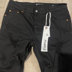 Purple Jeans Size 34 Black 