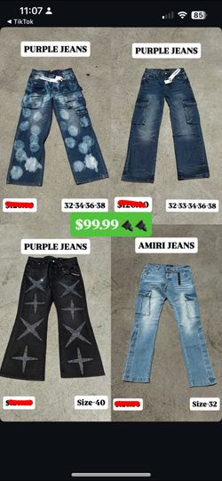 Amiri And Purple Jeans 