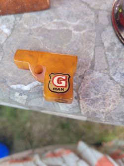 G-Man Bakelite Toy Pencil Sharpener Cap Gun Rare 1.5 inches