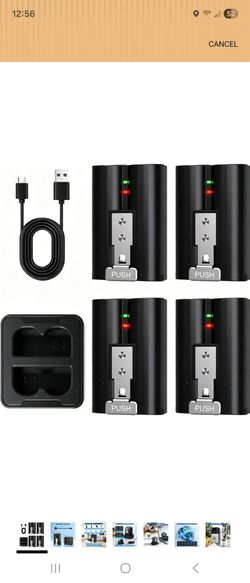 Brand New 4-Pack Ring Battery 6040mAh with Charger for Ring Video Doorbell