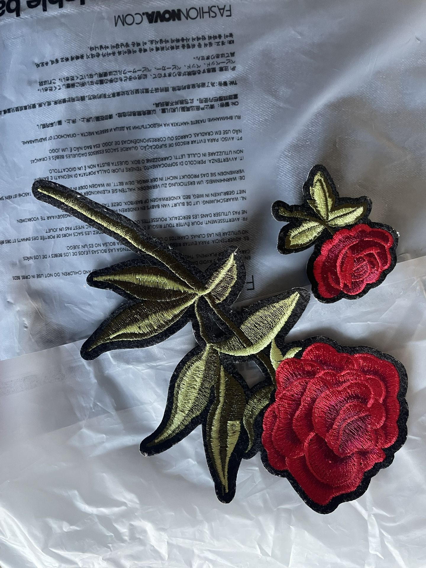Rose Fabric glueons